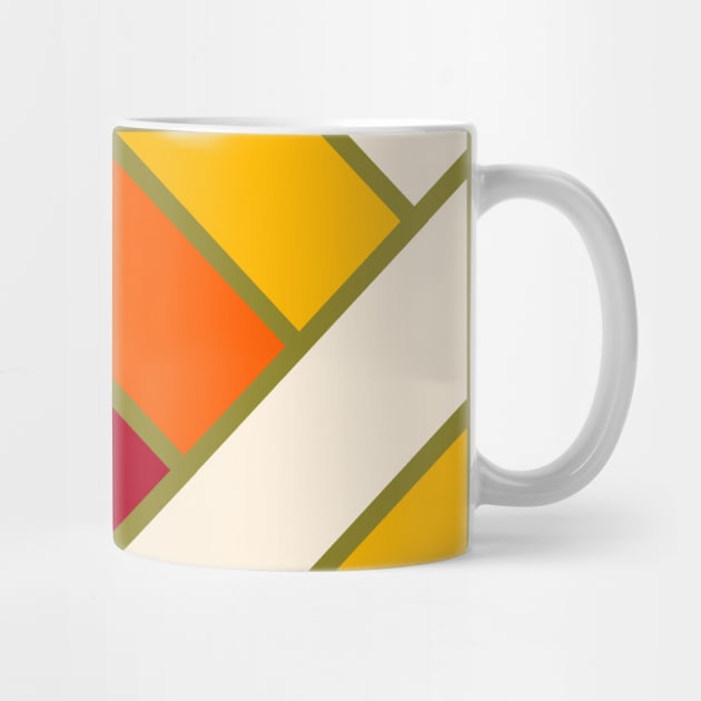 Geometric Pattern: Art Deco Diamond: Sunset by Red Wolf